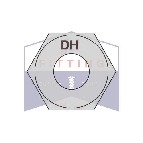 Tuercas estructurales hexagonales pesadas de 7/8-9 A563DHG galvanizadas por inmersión en caliente