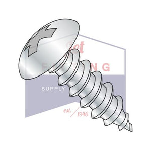 8-18X3 Phill Full Contour Truss Self Tapping Screw Type AB Fully Thread Zinc & Bake