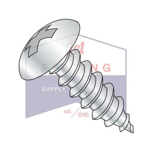 14-10X2  Phillips Full Contour Truss Self Tapping Screw Type A Full Thread Zinc And Bake