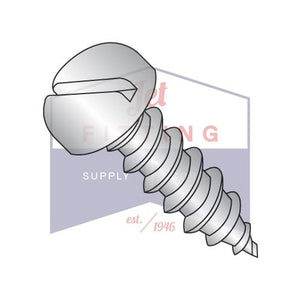 8-15X1 Slotted Pan Self Tapping Screw Type A Fully Threaded 18-8 Stainless Steel