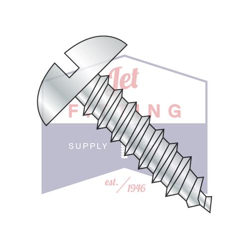 6-18X3/8 Slotted Round Self Tapping Screw Type A Fully Threaded Zinc And Bake
