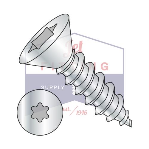 10-12X1 6 Lobe Flat Self Tapping Screw Type A Full Thread Zinc And Bake
