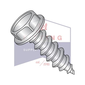 10-12X3/4 Unslot Ind Hexwasher Self Tapping Screw Type A Full Thread 18-8 Stainless Steel