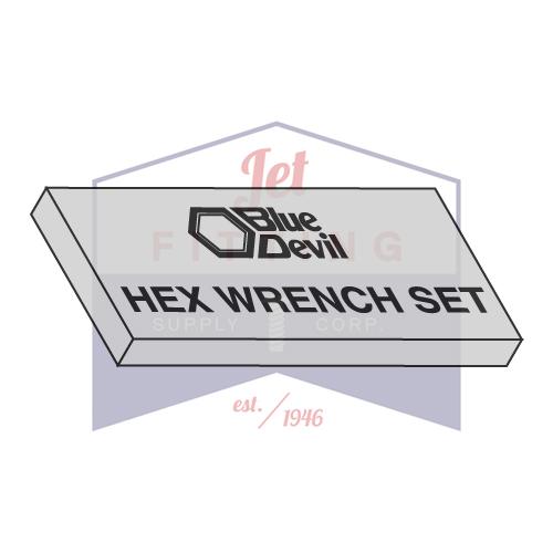 1/16-5/8 Short Arm Hex Key Wrench Alloy Steel Black Oxide Set