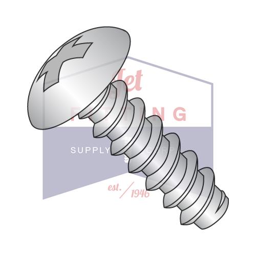 10-16X1/2 Phillips Truss Self Tapping Screw Type B Fully Thread 18 8 Stainless Steel