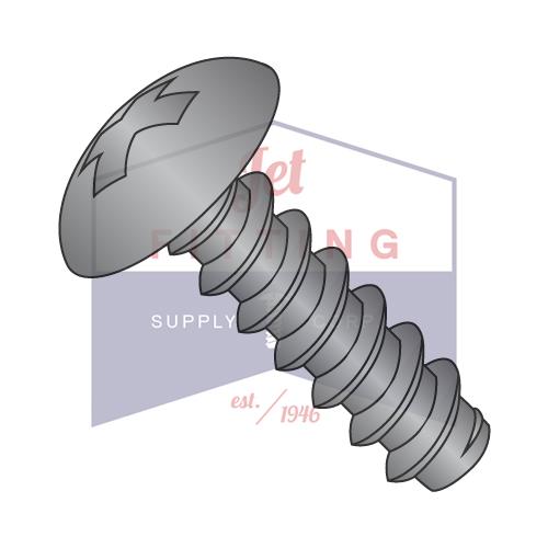 6-20X3/8 Phillips Full Contour Truss Self Tapping Screw Type B Fully Threaded Black Oxide