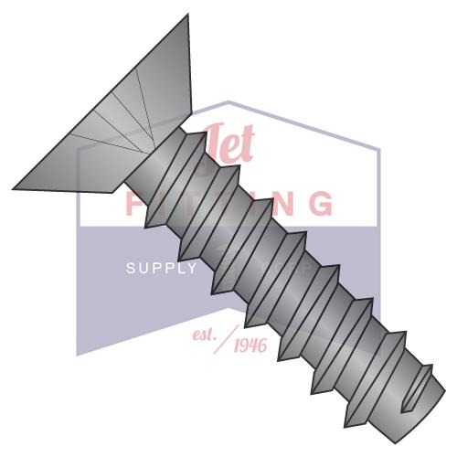 4-24X3/16 Phillips Flat Undercut Self Tapping Screw Type B Fully Threaded Black Zinc Bake