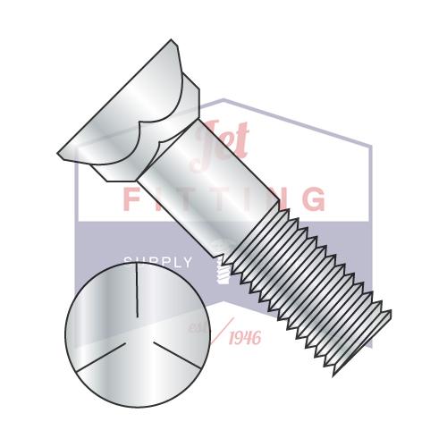 Perno de arado de grado 5 de 3/8-16 x 1 1/4 con cabeza número 3, de zinc
