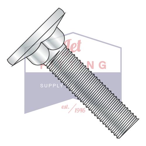 Perno de carruaje de 1/4-20X1 7/8 Diámetro de cabeza plana 0,570-0,640 Altura de cabeza 0,078-0,107 Rosca completa Acero Zinc