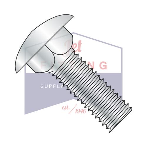7/16-14X2 1/4 Carriage Bolt Fully Threaded Steel Zinc