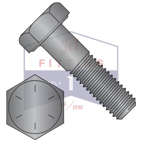 Tornillo de cabeza hexagonal de rosca gruesa de 1 1/2-6X6 1/2 de acero de grado 8, liso, importado