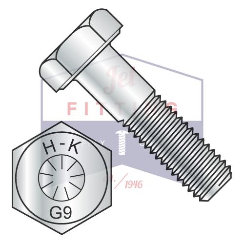 Tornillo de cabeza hexagonal de rosca fina de 1/4-28 x 1/2 de acero de grado 9 DFAR EcoGuard gris/plateado resistente a la corrosión durante 1000 horas