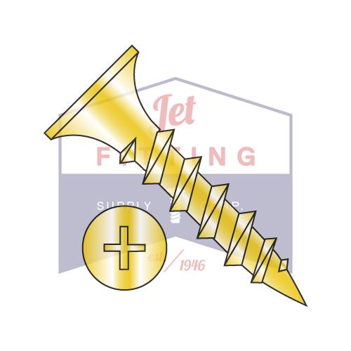 8X3 Phillips Recess Bugle Head Coarse Thread Drywall Screw Zinc Yellow
