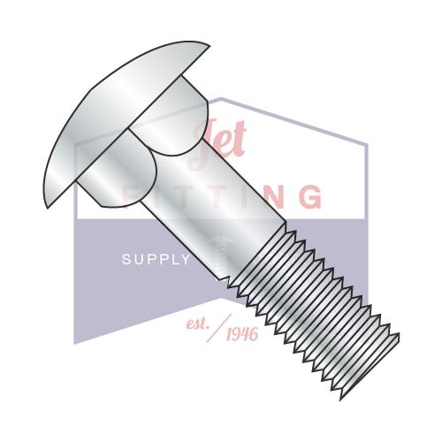 7/8-9X10  Carriage Bolt Partially Threaded 6" Thread Under Sized Body Zinc