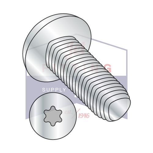Tornillo de rosca cóncava Torx (Torx (6 lóbulos)) con cabeza de tornillo M4-0,7 x 12 Din 7500-CE, rosca completa, galvanizado, horneado y encerado