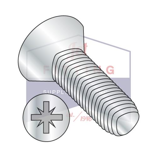 Tornillo de rosca plana Pozi métrico M4-0,7 x 10 Din 7500-M, galvanizado, horneado y encerado