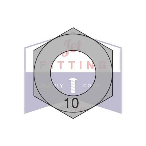 Tuerca hexagonal acabada M10-1,5 de acero de clase 10,9 con óxido negro térmico Din 934