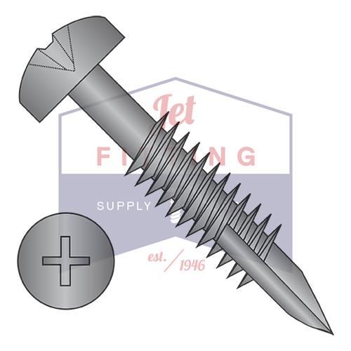 6-20X1 1/2 Phil Pan #7 Head Face Frame Screw Type 17 Fine Thread Partial Thread Black Oxide