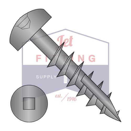 6-9X1 1/4 Square Pan #7 Head Face Frame Screw Type 17 Coarse Partial Thread Black Oxide