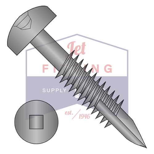 6-20X1 1/2 Square Pan #7Head Face Frame Screw Type17 Fine Thread Partial Thread Black Oxide