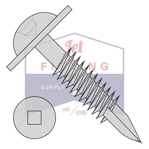 7-18X1 1/4 Square Round Washer Pocket Hole Face Frame Fine Thread Type17 Partial Thrd Plain