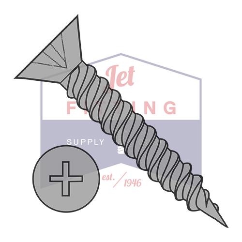 6-18X3/4 Phillips Flat Hinge Screw Twinfast Fine Thread Fully Threaded Plain