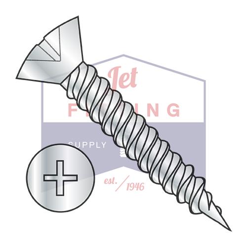 6-18X5/8 Phillips Oval Hinge Screw Twinfast Fine Thread Fully Threaded Zinc Bake