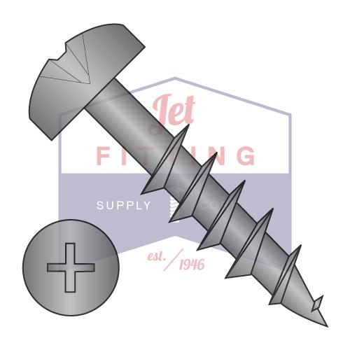 10-9X1 1/2 Phillips Pan Deep Thread Wood Screw 2/3 Thread Black Oxide and Oil
