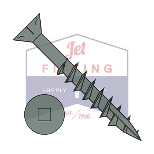 9-8X2 1/2 Square Flat Nibs Deck Screw Type17 2/3 Thread Green Ceramic 1200HR Salt Spray