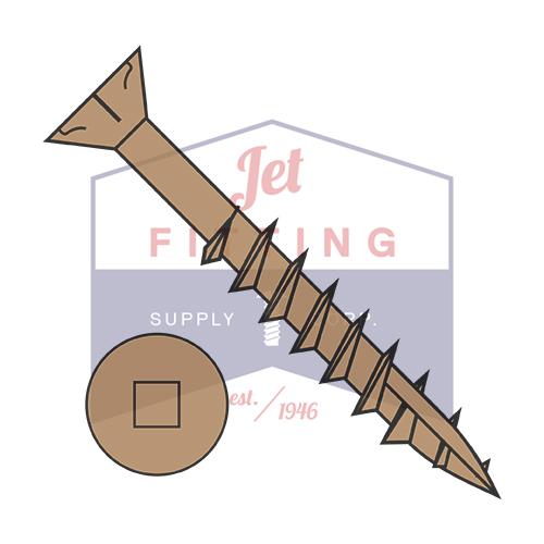 9-9X3 Square Flat Nibs Deck Screw Type17 2/3 Thread Tan Ceramic 1200HR Salt Spray