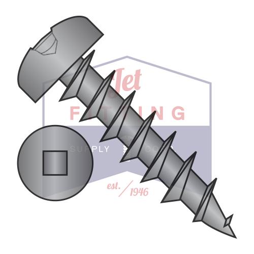 10-9X1 Square Drive Pan Deep Thread Wood Screw Full Thread Black Oxide