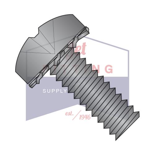 1/4-20X1  Phillips Pan External Sems Machine Screw Fully Threaded Black Zinc And Bake