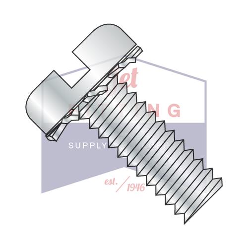1/4-20X3/4  Slotted Pan External Sems Machine Screw Fully Threaded Zinc