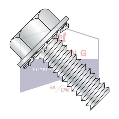 5/16-18X1  Unslotted Hex Washer External Sems Machine Screw Fully Threaded Zinc And