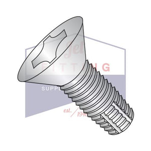 2-56X3/8  Phillips Flat Thread Cutting Screw Type F Fully Threaded 18-8 Stainless Steel