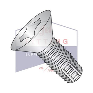 8-32X1/2  Phillips Flat Thread Cutting Screw Type F 4 10 Fully Threaded Stainless Steel