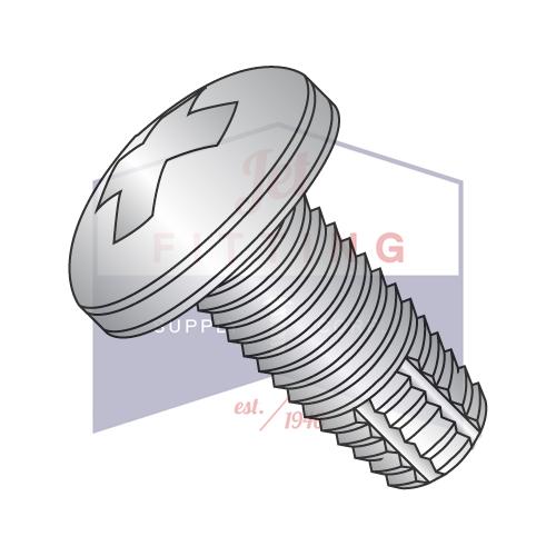 4-40X5/8  Phillips Pan Thread Cutting Screw Type F Fully Threaded 18-8 Stainless Steel