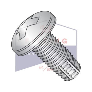 8-32X3/4  Phillips Pan Thread Cutting Screw Type F Fully Threaded 18-8 Stainless Steel