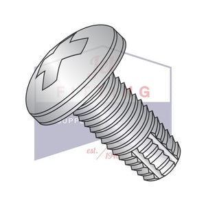 8-32X3/4  Phillips Pan Thread Cutting Screw Type F Fully Threaded 410 Stainless Steel
