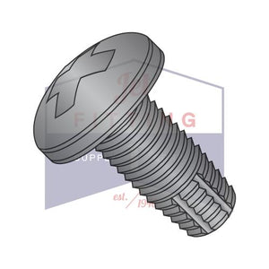 8-32X1/4  Phillips Pan Thread Cutting Screw Type F Fully Threaded Black Oxide