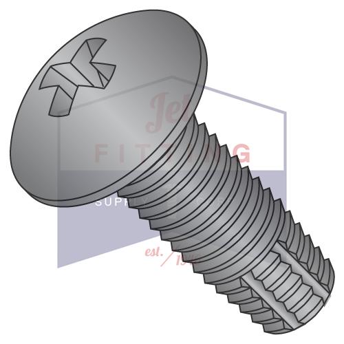 6-32X5/16  Phillips Truss Thread Cutting Screw Type F Fully Threaded Black Oxide