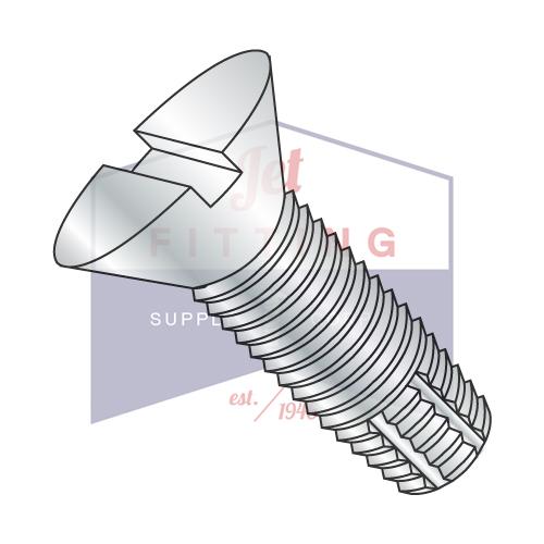 6-32X3/8  Slotted Flat Thread Cutting Screw Type F Fully Threaded Zinc