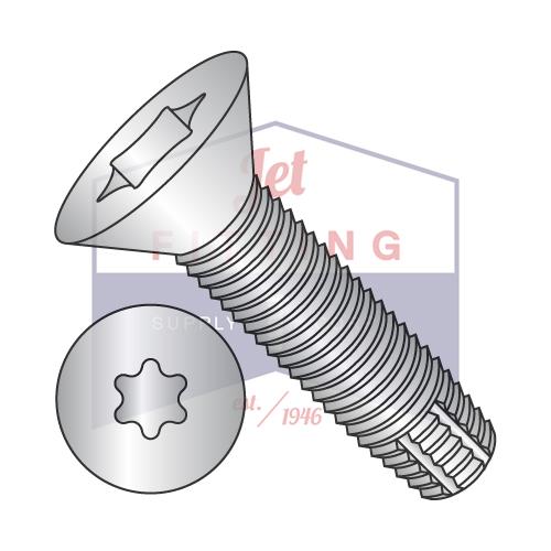 5/16-18X3/4  Six Lobe Flat Thread Cutting Screw Type F Fully Threaded 18-8 Stainless Steel