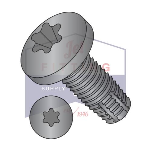 1/4-20X1/2  Six Lobe Pan Floor Board Screw Type F Fully Threaded Black Phosphate