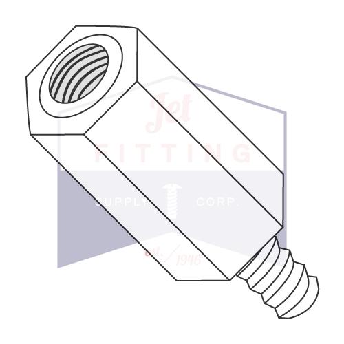 Separador roscado macho hembra hexagonal de un cuarto de pulgada de nailon 4-40X1