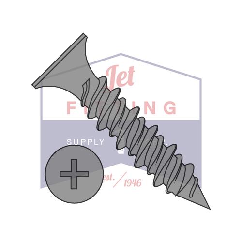 8X1 1/2 Phillips Bugle Head Hi Low Drywall Screw Black Phosphate