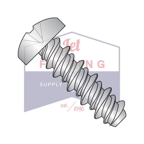 8-18X1 1/2#6HD PHILLIPS PAN HIGH LOW SCREW FULLY THREADED 410 STAINLESS STEEL