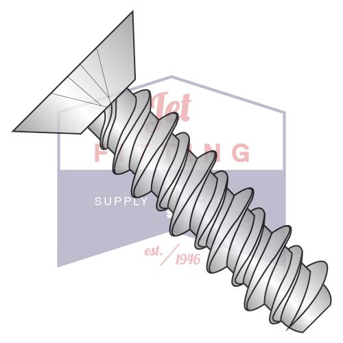 Tornillo Phillips de corte plano, de 4-24 x 1/4 pulgadas, de rosca completa, de acero inoxidable 4 10