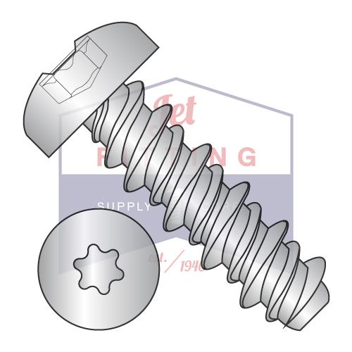 1/4-15X3/4  Six Lobe Pan High Low Screw Fully Threaded 4 10 Stainless Steel