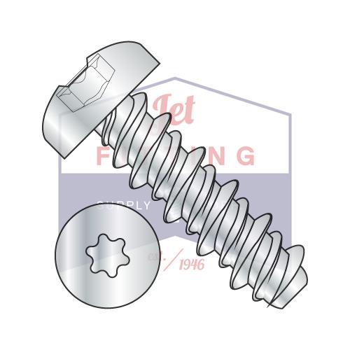 8-18X5/8 #6HD Six Lobe Pan High Low Screw Fully Threaded Zinc and Bake